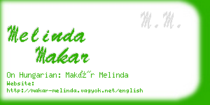 melinda makar business card